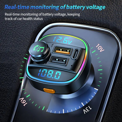 Transmetteur FM Bluetooth 5.0 & Chargeur Rapide