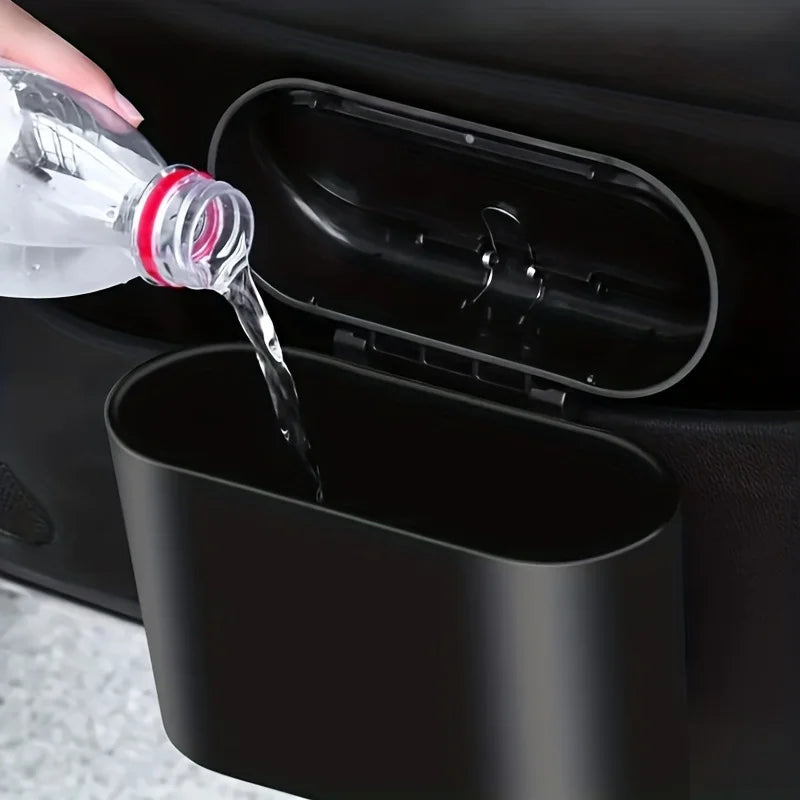 Mini Poubelle de Voiture Étanche avec Couvercle Push