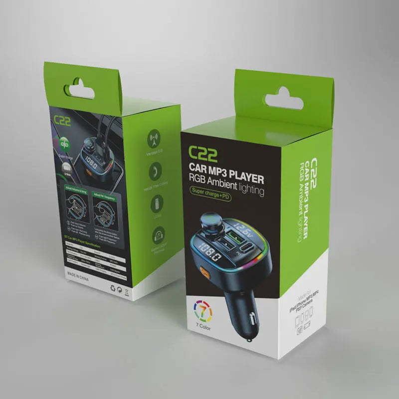 Transmetteur FM Bluetooth 5.0 & Chargeur Rapide
