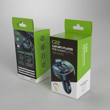 Transmetteur FM Bluetooth 5.0 & Chargeur Rapide