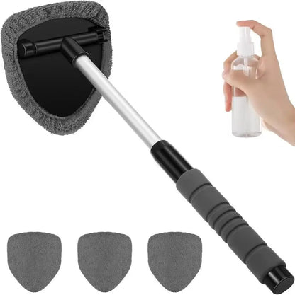 Brosse Télescopique Nettoyage Pare-Brise & Vitres Auto – Microfibre 3-en-1