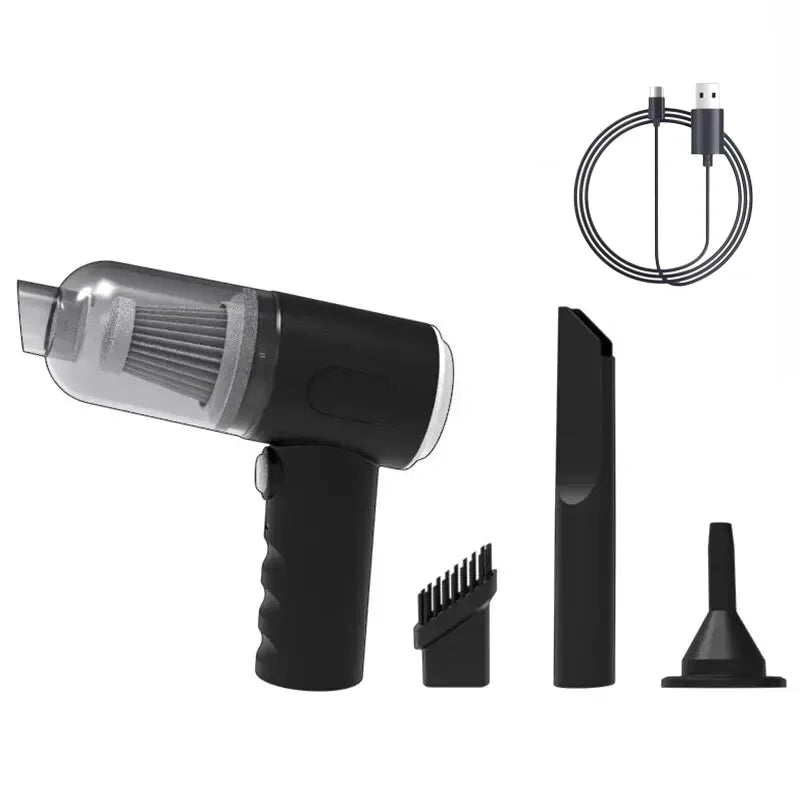 Mini Aspirateur de Voiture Sans Fil – Puissant & Rechargeable USB