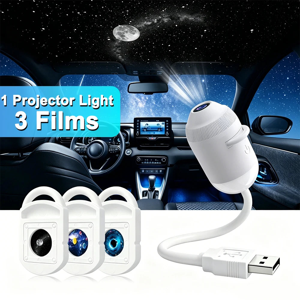 Mini Projecteur LED Ciel Étoilé Galaxy USB – Éclairage Ambiance Voiture