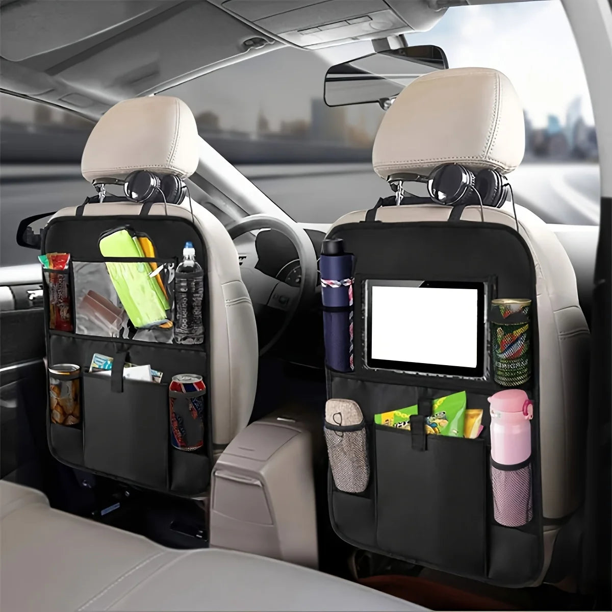Organisateur de Siège Arrière Auto avec Support Tablette