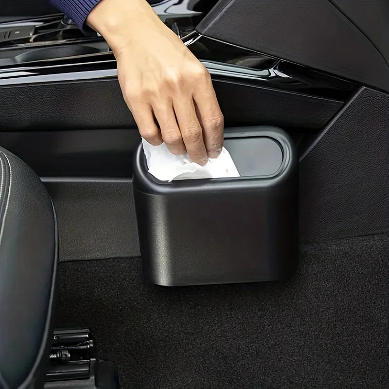 Mini Poubelle de Voiture Étanche avec Couvercle Push