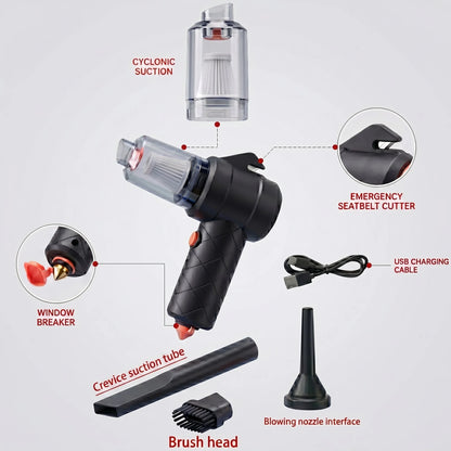 Mini Aspirateur Sans Fil Portable Auto – Puissance & Compact 2-en-1