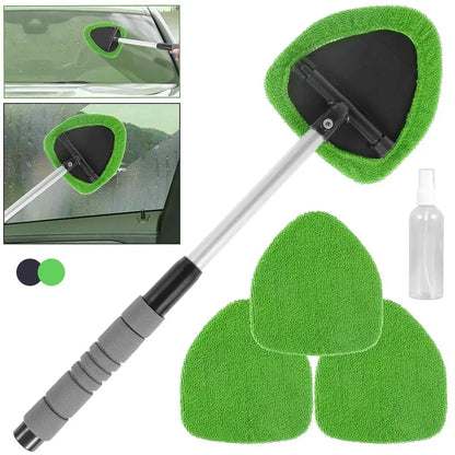 Brosse Télescopique Nettoyage Pare-Brise & Vitres Auto – Microfibre 3-en-1