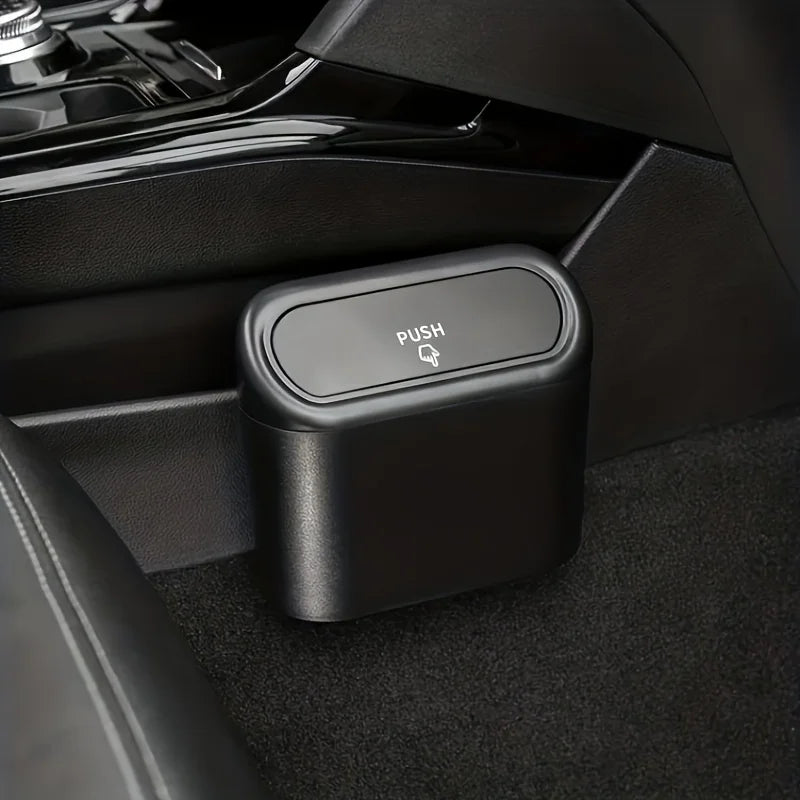 Mini Poubelle de Voiture Étanche avec Couvercle Push