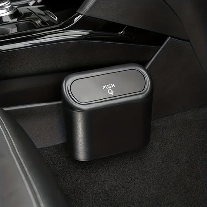Mini Poubelle de Voiture Étanche avec Couvercle Push