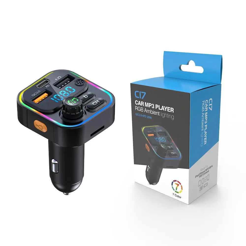Transmetteur FM Bluetooth 5.3 Voiture & Chargeur Rapide USB-C