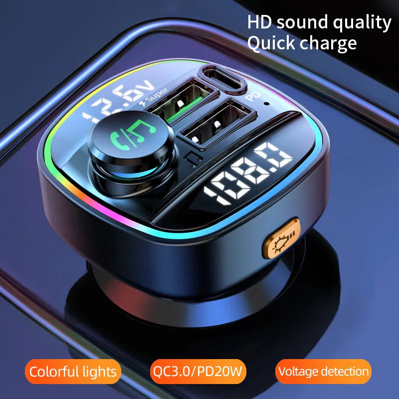Transmetteur FM Bluetooth 5.0 & Chargeur Rapide