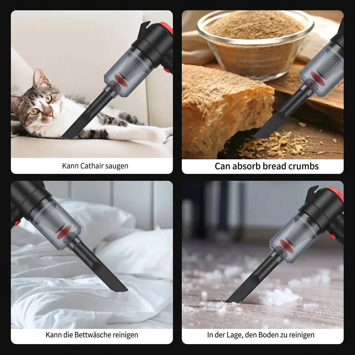 Mini Aspirateur Sans Fil Portable Auto – Puissance & Compact 2-en-1